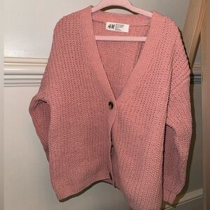 H&M girls pink cardigan jacket. Size 5T/6